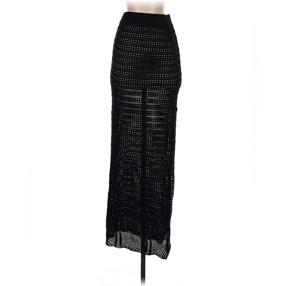 Lulu's Black Crochet Maxi Skirt - Picture 5 of 7